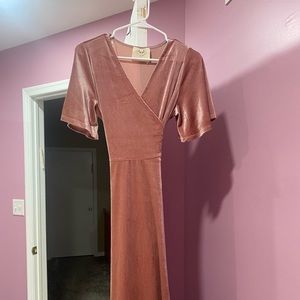 Light pink maxi dress